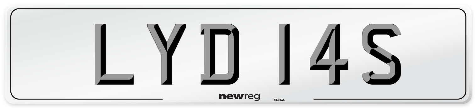 LYD 14S Number Plate from New Reg